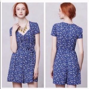 Anthropologie Leifnotes Floral Romper